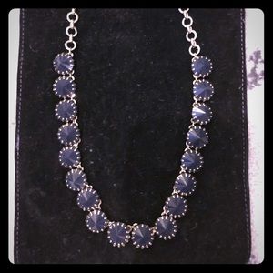 J.Crew Navy Circle Stone Necklace